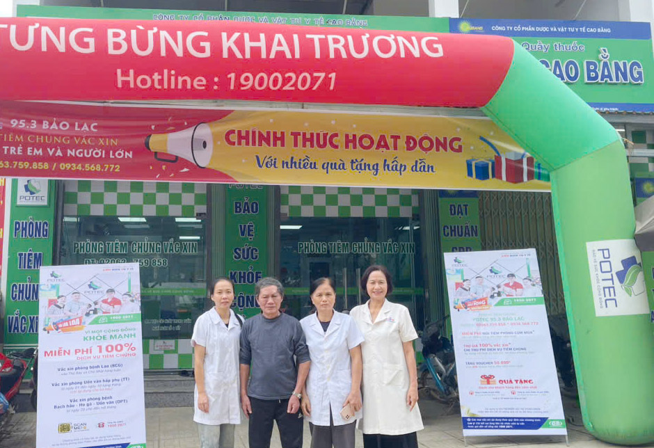Khai trương phòng tiêm chủng vắc xin Potec 95.3 - Bảo Lạc, Cao Bằng khai-truong-phong-tiem-chung-vac-xin-potec-953-bao-lac-cao-bang
